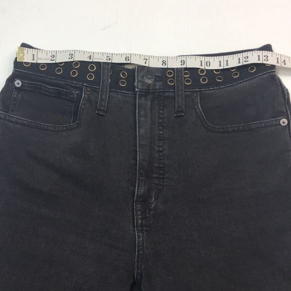 Madewell Women’s Black Classic Straight Cropped Jeans-Gromment Edition. Sz 27 - Picture 10 of 12